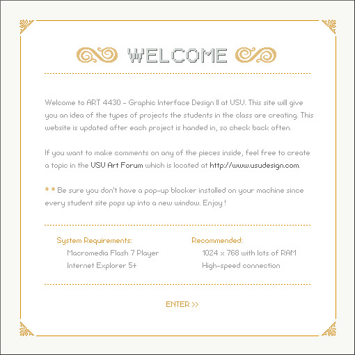 Welcome to Art 4430, Graphic Interface Design II at Utah State University.